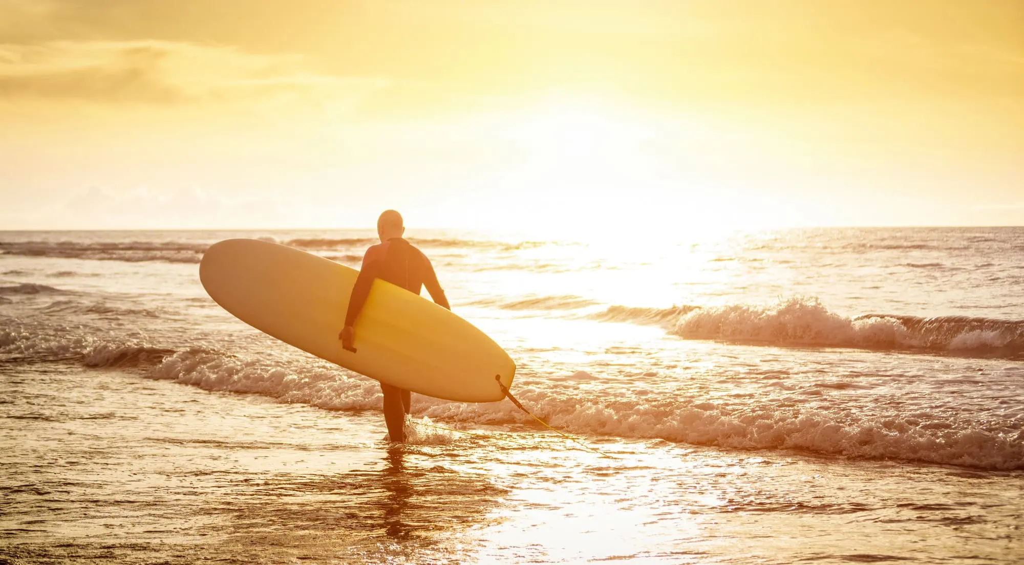 man surfing in Baja California Mexico